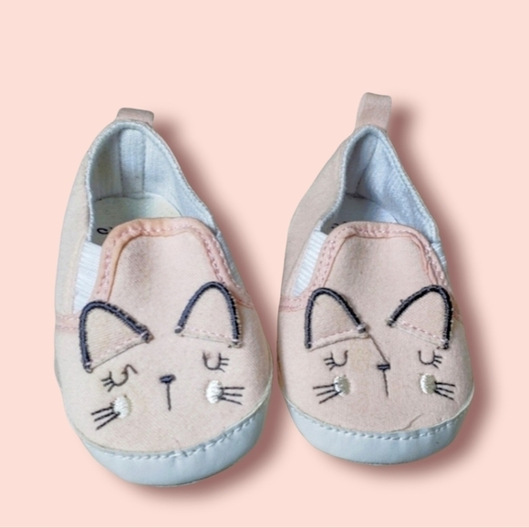 Chick Pea Pink Kitty cat slip on shoes 6-9 mo. - Picture 11 of 11